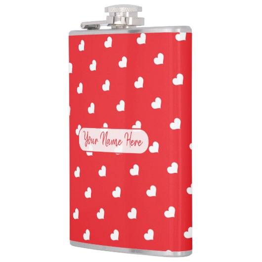 Hearts Happy Valentine’s Day Modern Love Pattern フラスク (左)