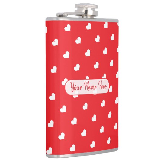 Hearts Happy Valentine’s Day Modern Love Pattern フラスク (右)