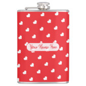 Hearts Happy Valentine’s Day Modern Love Pattern フラスク (正面)