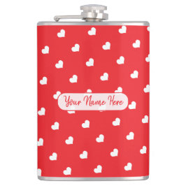 Hearts Happy Valentine’s Day Modern Love Pattern フラスク
