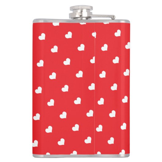Hearts Happy Valentine’s Day Modern Love Pattern フラスク (裏面)