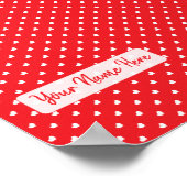 Hearts Happy Valentine’s Day Modern Love Pattern ポスター (角)