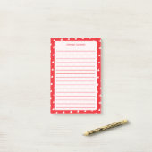 Hearts Happy Valentine’s Day Modern Love Pattern ポストイット (デスク上)