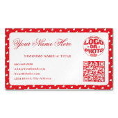 Hearts Happy Valentine’s Day Modern Love Pattern マグネット名刺 (正面)