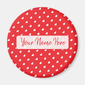 Hearts Happy Valentine’s Day Modern Love Pattern マグネット (正面)