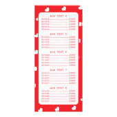 Hearts Happy Valentine’s Day Modern Love Pattern ラックカード (裏面)