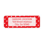 Hearts Happy Valentine’s Day Modern Love Pattern ラベル (正面)