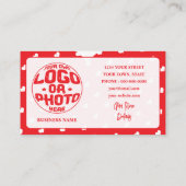 Hearts Happy Valentine’s Day Modern Love Pattern 割引カード (裏面)