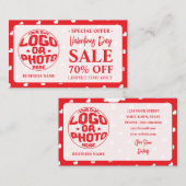 Hearts Happy Valentine’s Day Modern Love Pattern 割引カード (正面/裏面)