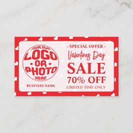 Hearts Happy Valentine’s Day Modern Love Pattern 割引カード