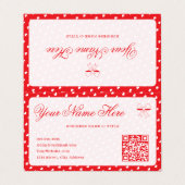 Hearts Happy Valentine’s Day Modern Love Pattern 名刺 (外部フラット)