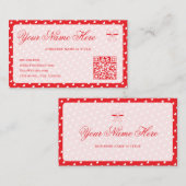 Hearts Happy Valentine’s Day Modern Love Pattern 名刺 (正面/裏面)