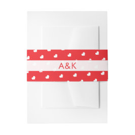 Hearts Happy Valentine’s Day Modern Love Pattern 招待状ベリーバンド