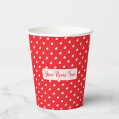 Hearts Happy Valentine’s Day Modern Love Pattern 紙コップ (裏面)