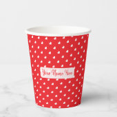 Hearts Happy Valentine’s Day Modern Love Pattern 紙コップ (正面)