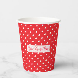Hearts Happy Valentine’s Day Modern Love Pattern 紙コップ