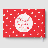 Hearts Happy Valentine's Day Modern Love Pattern ゲストブック (裏面)