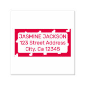 Hearts Happy Valentine's Day Modern Love Pattern セルフインキングスタンプ (デザイン)