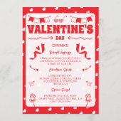 Hearts Happy Valentine's Day Modern Love Pattern メニュー (裏面)