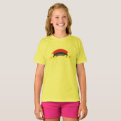 Hearts Herzen Rainbow Color Regenbogenfarben Tシャツ (正面フル)