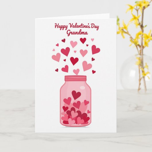 Hearts In A Jar Grandma Card カード (黄色い花)