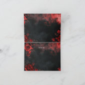 Hearts in the sand destination beach wedding table サンキューカード (内部)