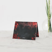 Hearts in the sand destination beach wedding table サンキューカード (裏面)