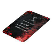 Hearts in the sand destination beach wedding table マグネット (左側)