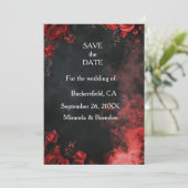 Hearts in the sand destination beach wedding table 招待状 (スタンド正面)