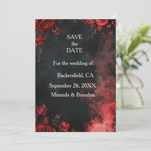 Hearts in the sand destination beach wedding table 招待状 (スタンド正面)