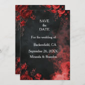 Hearts in the sand destination beach wedding table 招待状 (正面/裏面)