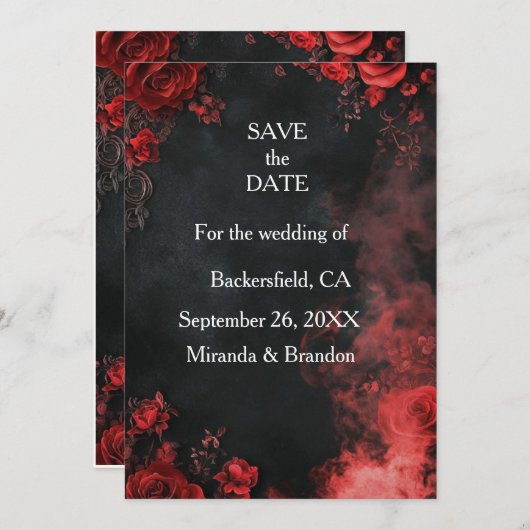 Hearts in the sand destination beach wedding table 招待状 (正面/裏面)