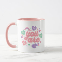 Hearts Jesus Loves You Christian Art  マグカップ