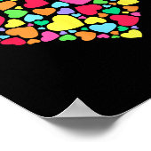 Hearts Kids School Valentines Day Girls Boys  ポスター (角)