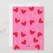 Hearts Lollipops Photo XOXO Love Valentine's Day シーズンカード (裏面)
