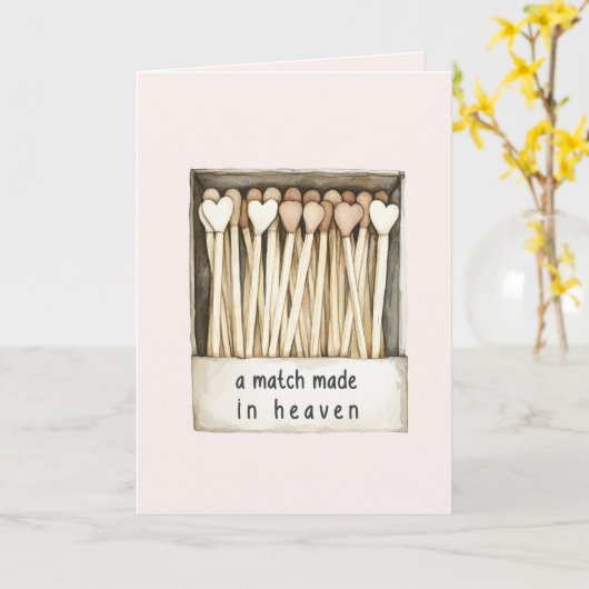 Hearts Match Made in Heaven Love カード (黄色い花)