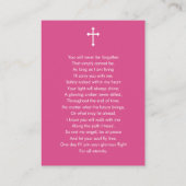 Hearts Memorial Photo Funeral Card 名刺 (裏面)
