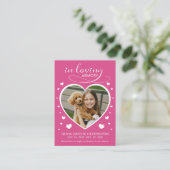 Hearts Memorial Photo Funeral Card 名刺 (スタンド正面)
