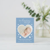 Hearts Memorial Photo Funeral Card 名刺 (スタンド正面)