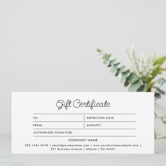 Hearts Minimalist Black Gift For You Certificate (スタンド正面)