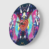Hearts Of Glys ラージ壁時計 (傾斜)