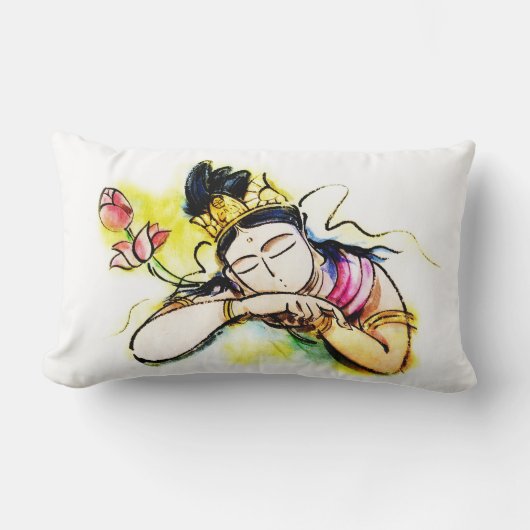 Hearts of Kannon / 観音の心 ランバークッション (正面)