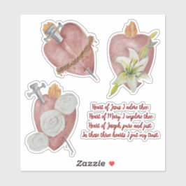 Hearts of the Holy Family Vinyl Sticker シール