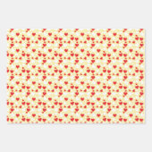 Hearts Pattern custom backgrounds Wrapping Paper ラッピングペーパーシート (正面3)