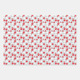 Hearts Pattern custom backgrounds Wrapping Paper ラッピングペーパーシート