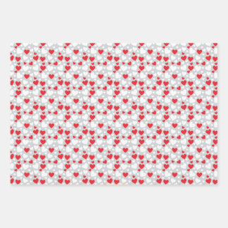 Hearts Pattern custom backgrounds Wrapping Paper ラッピングペーパーシート