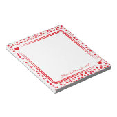 Hearts Pattern Custom Name Valentine Gift ノートパッド (アングル)