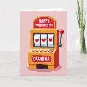 Hearts Pattern Grandma Card カード (正面)