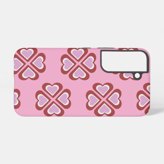 Hearts pattern samsung galaxyケース (裏面横)