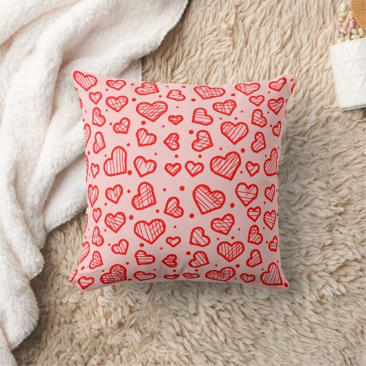 Hearts Pattern - Valentine's Day Inspired クッション (ブランケット)